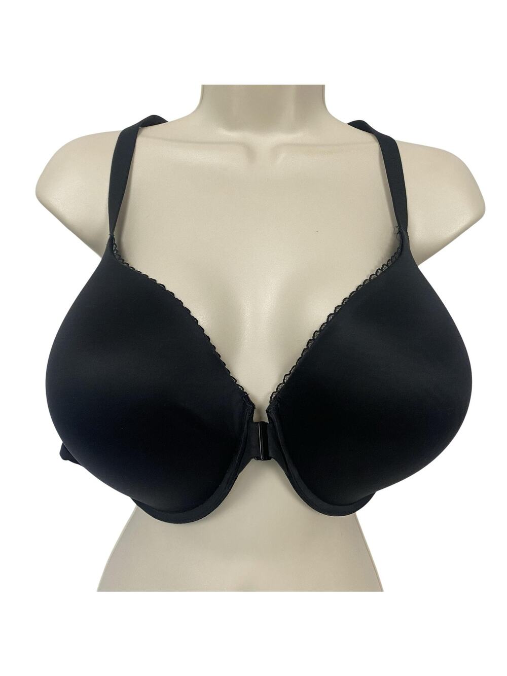 Victorias Secret Bra 44D Black Body By Victoria Racerback Perfect Coverage Lace